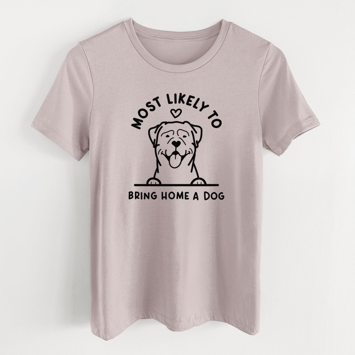 Most Likely to Bring Home a Dog - Rottweiler - Women's Lightweight Relaxed Fit 100% Cotton Crewneck