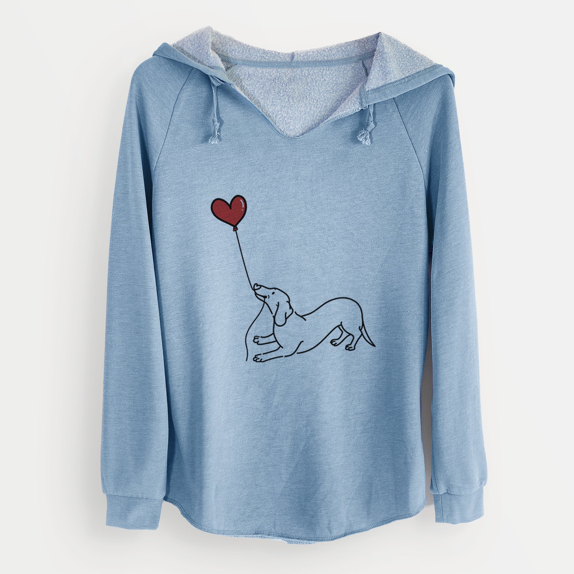 Dachshund Heart String - Cali Wave Hooded Sweatshirt