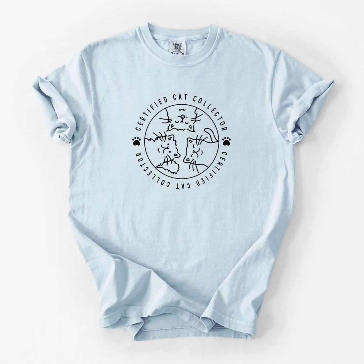 Certified Cat Collector - Unisex Comfort Colors Garment-Dyed Heavyweight T-shirt in Chambray