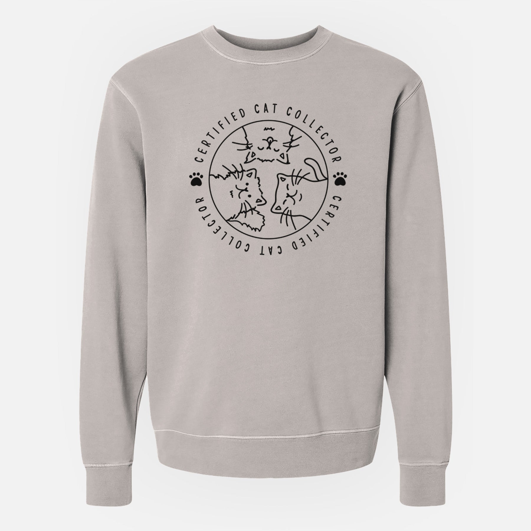 Certified Cat Collector - Unisex Pigment Dyed Crew Sweatshirt