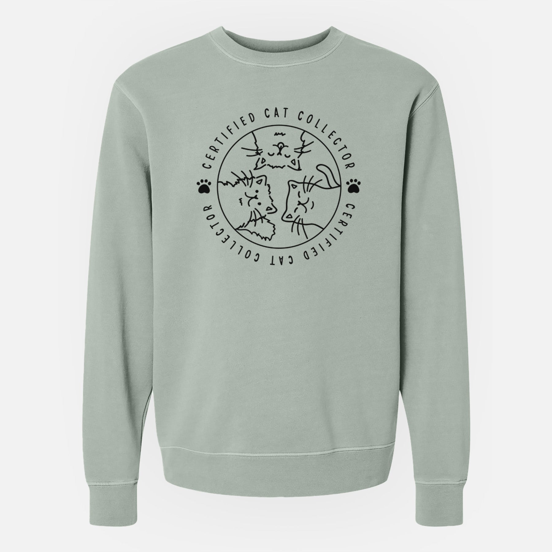 Certified Cat Collector - Unisex Pigment Dyed Crew Sweatshirt