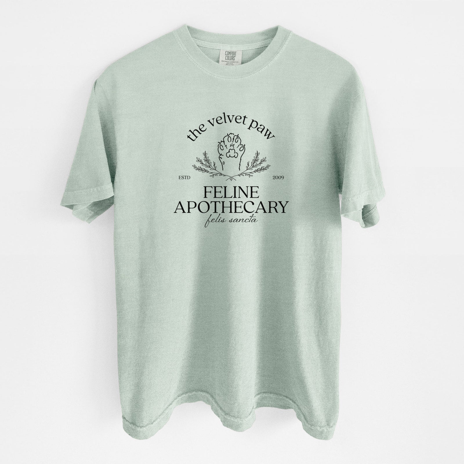 The Velvet Paw – Feline Apothecary - Unisex Comfort Colors Garment-Dyed Heavyweight T-shirt in Bay
