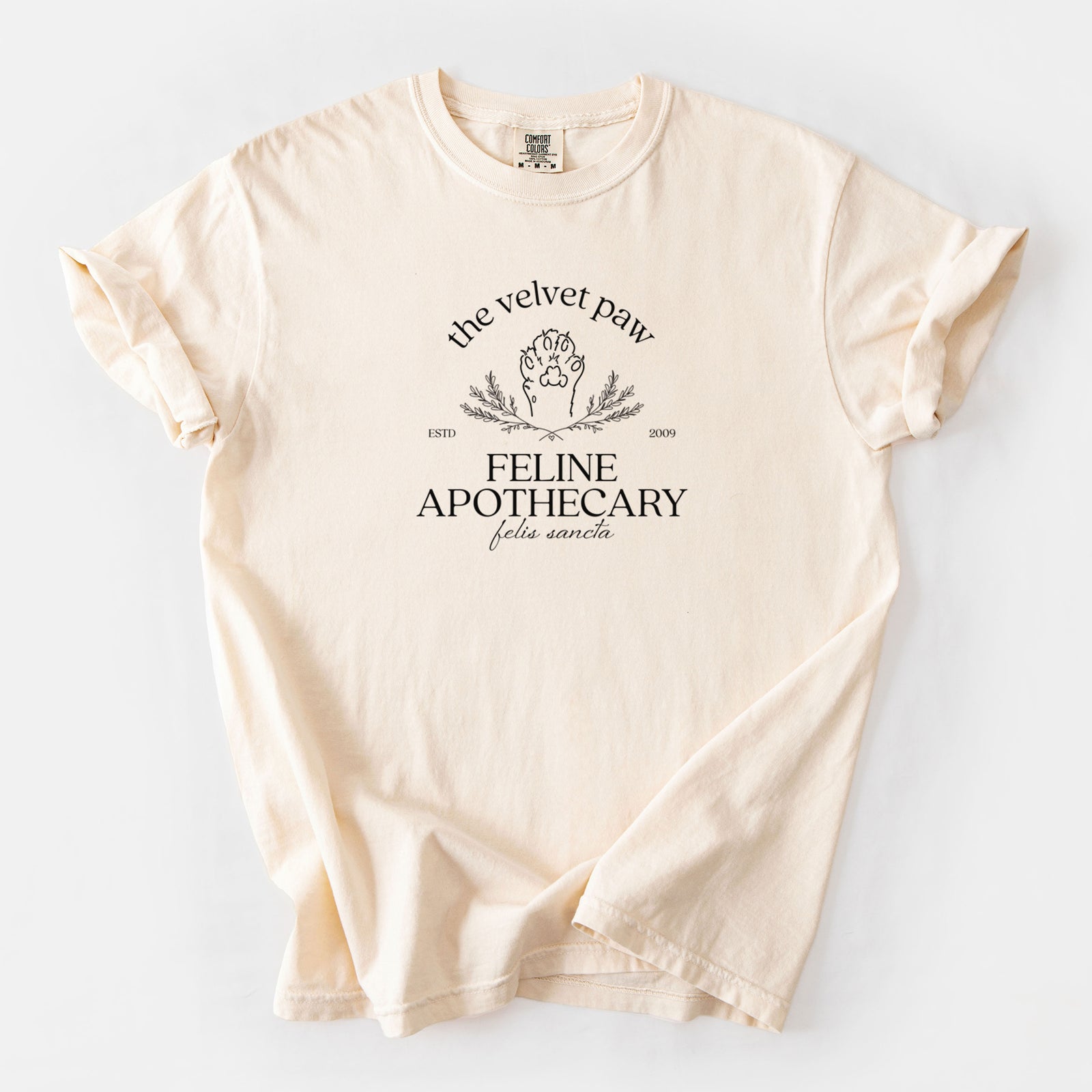 The Velvet Paw – Feline Apothecary - Unisex Comfort Colors Garment-Dyed Heavyweight T-shirt in Ivory
