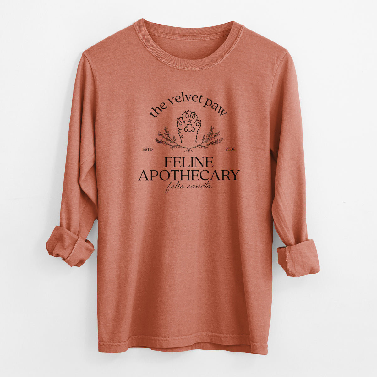 The Velvet Paw – Feline Apothecary - Men's Heavyweight 100% Cotton Long Sleeve