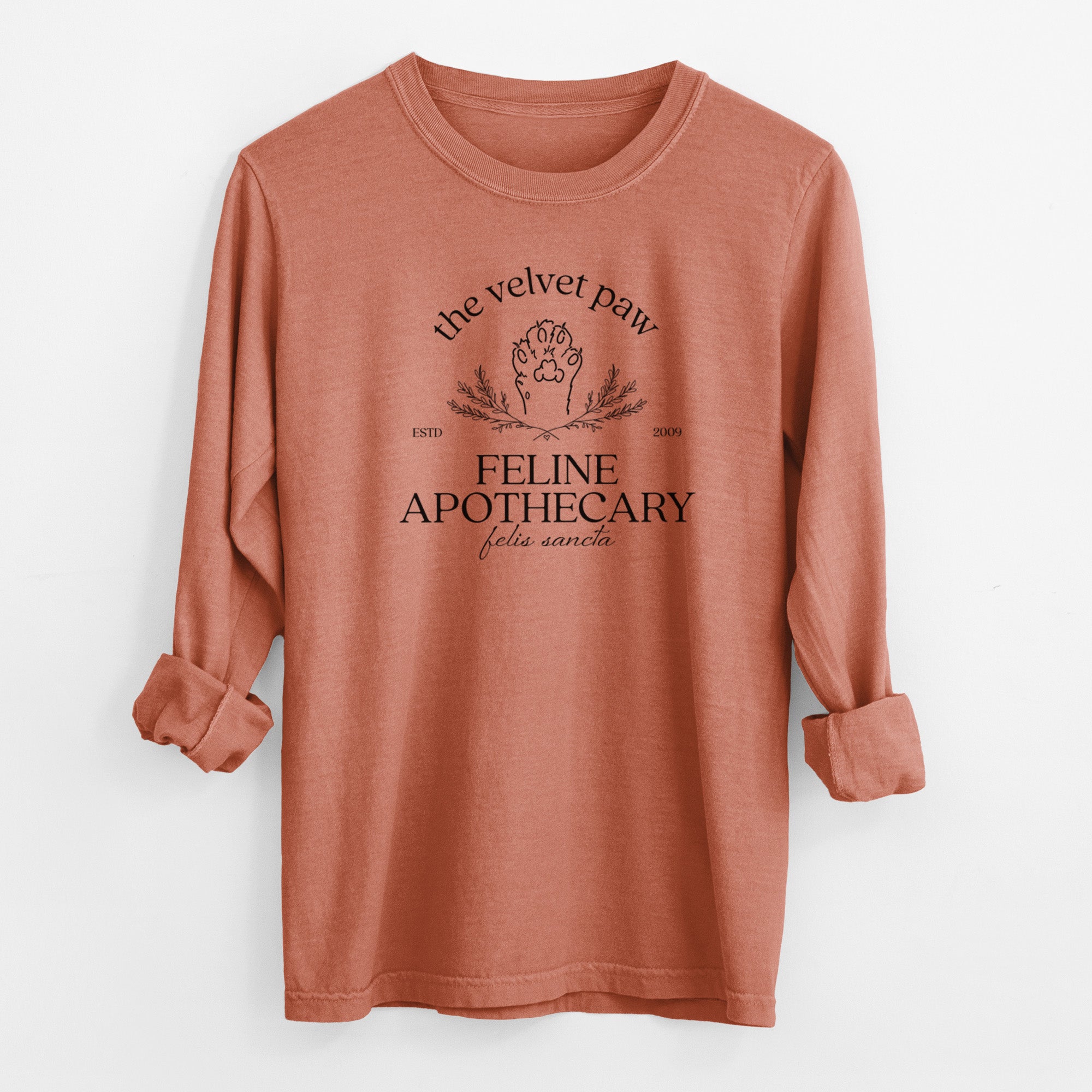 The Velvet Paw – Feline Apothecary - Men's Heavyweight 100% Cotton Long Sleeve