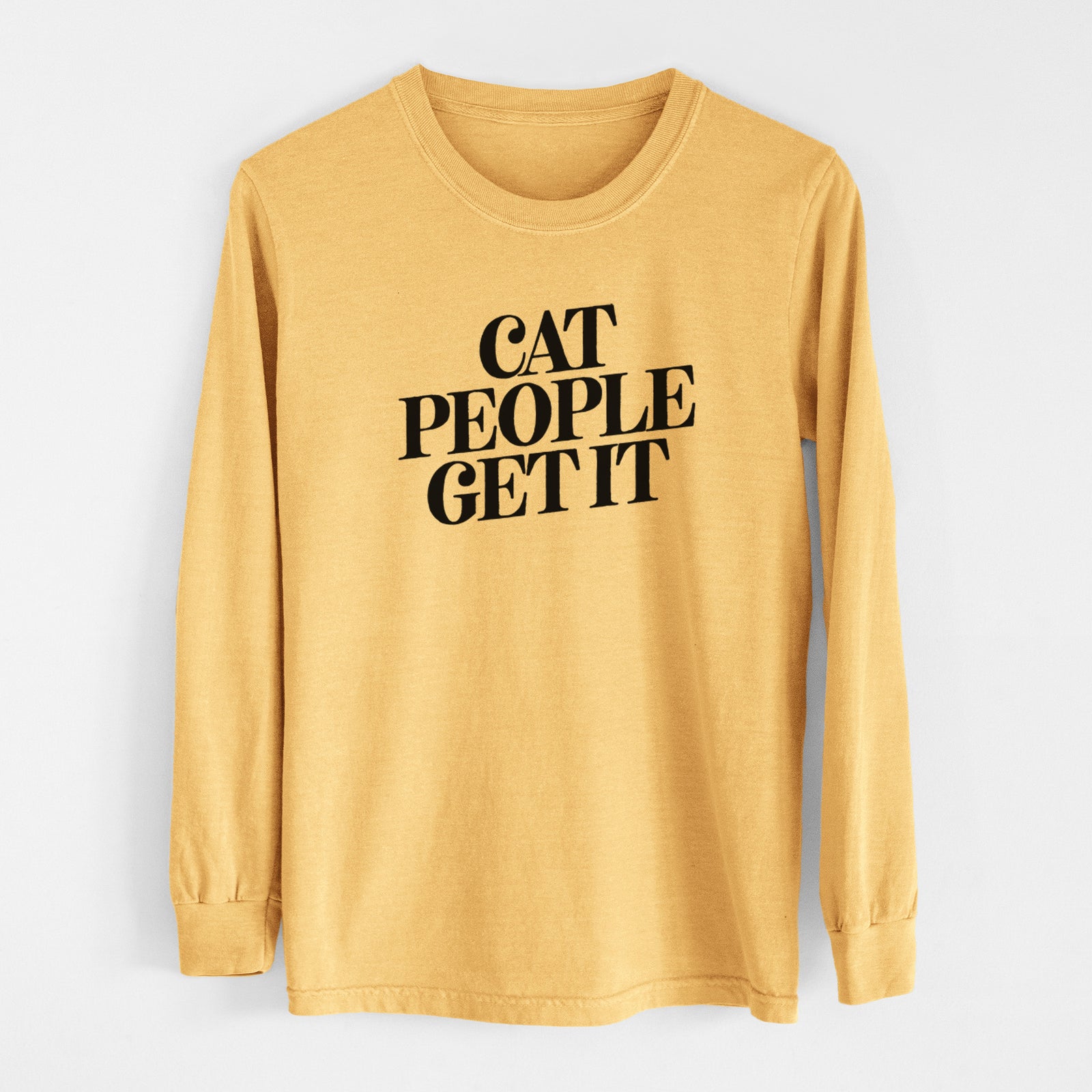 Cat People Get it - Men's Heavyweight 100% Cotton Long Sleeve