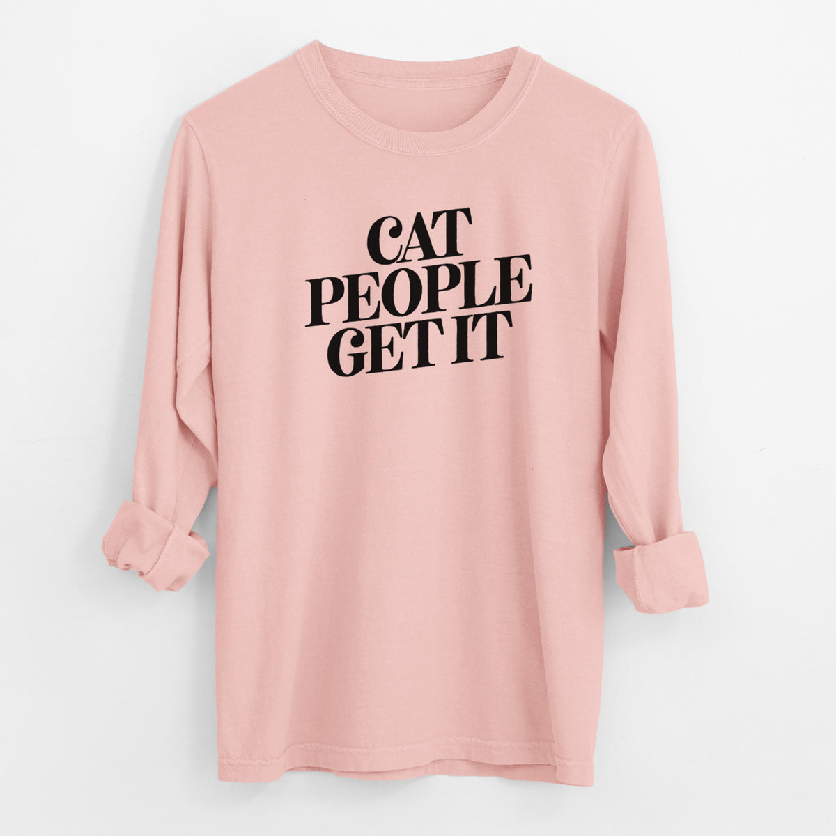 Cat People Get it - Men's Heavyweight 100% Cotton Long Sleeve
