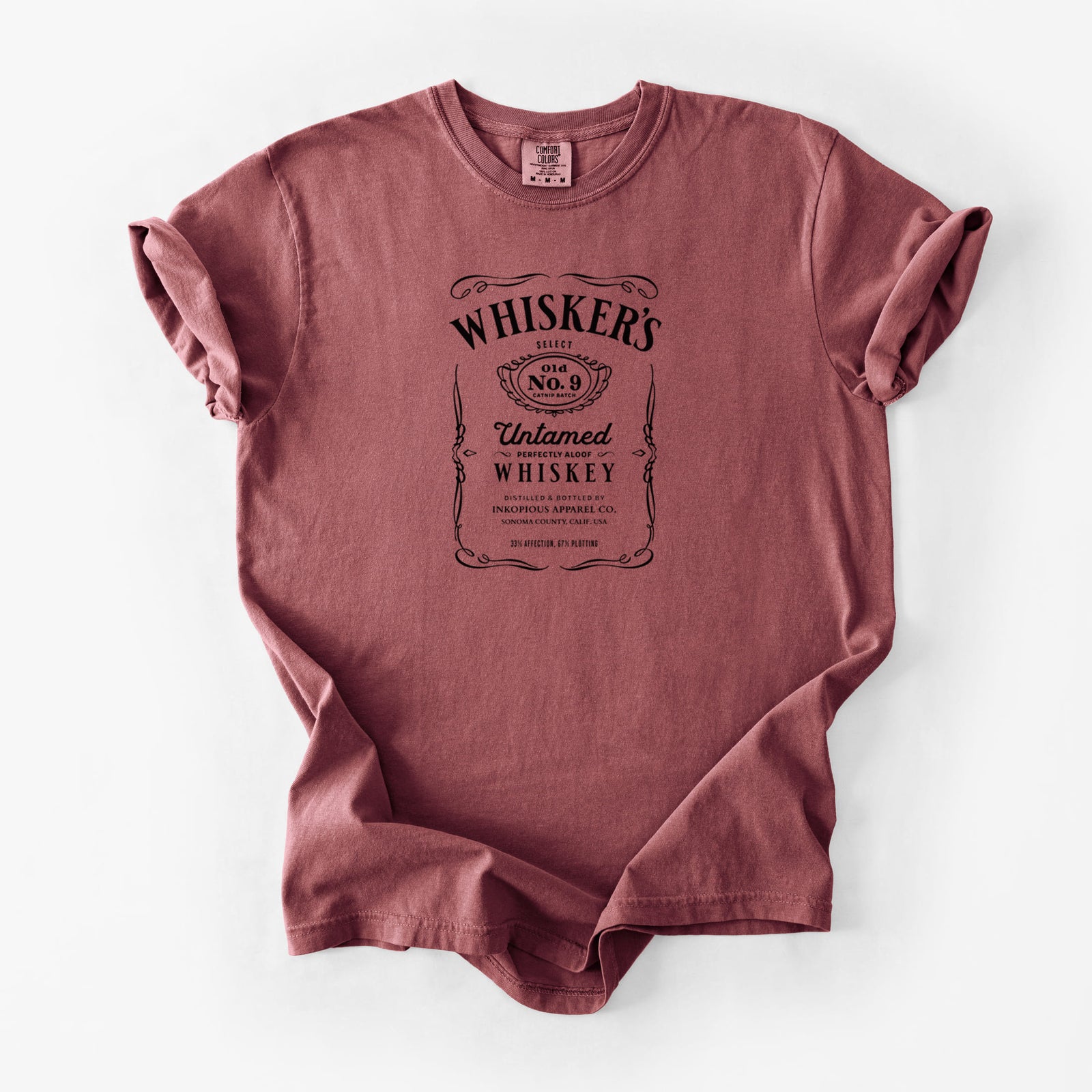 Whisker’s No. 9 – Untamed Whiskey - Unisex Comfort Colors Garment-Dyed Heavyweight T-shirt in Brick