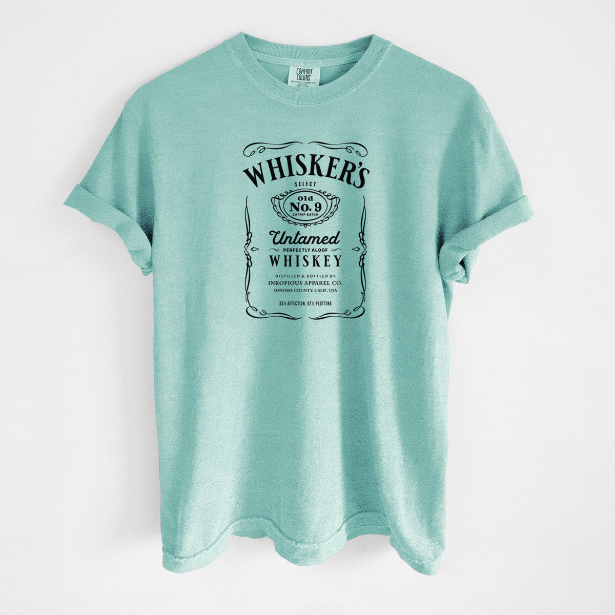 Whisker’s No. 9 – Untamed Whiskey - Unisex Comfort Colors Garment-Dyed Heavyweight T-shirt in Chalky Mint