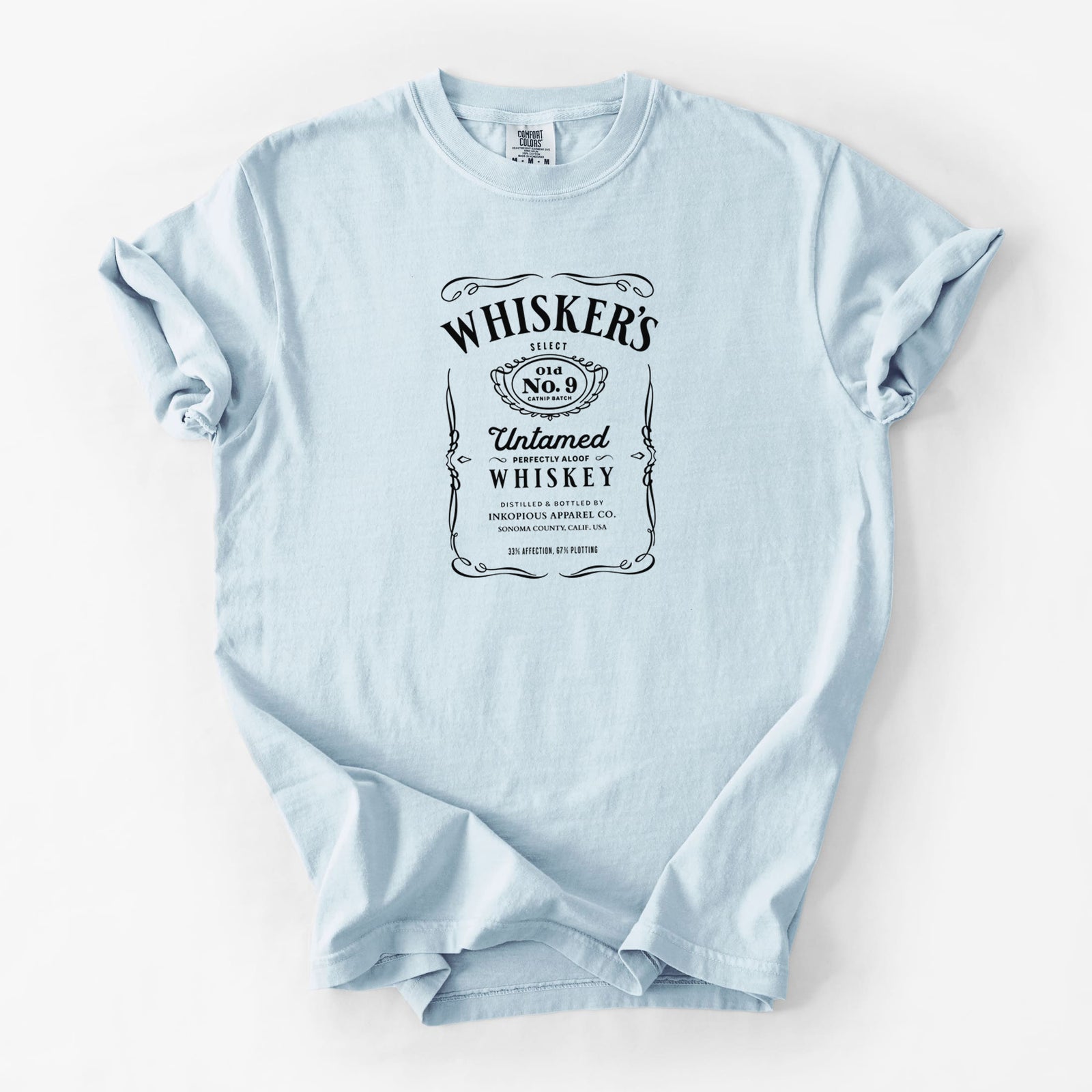 Whisker’s No. 9 – Untamed Whiskey - Unisex Comfort Colors Garment-Dyed Heavyweight T-shirt in Chambray