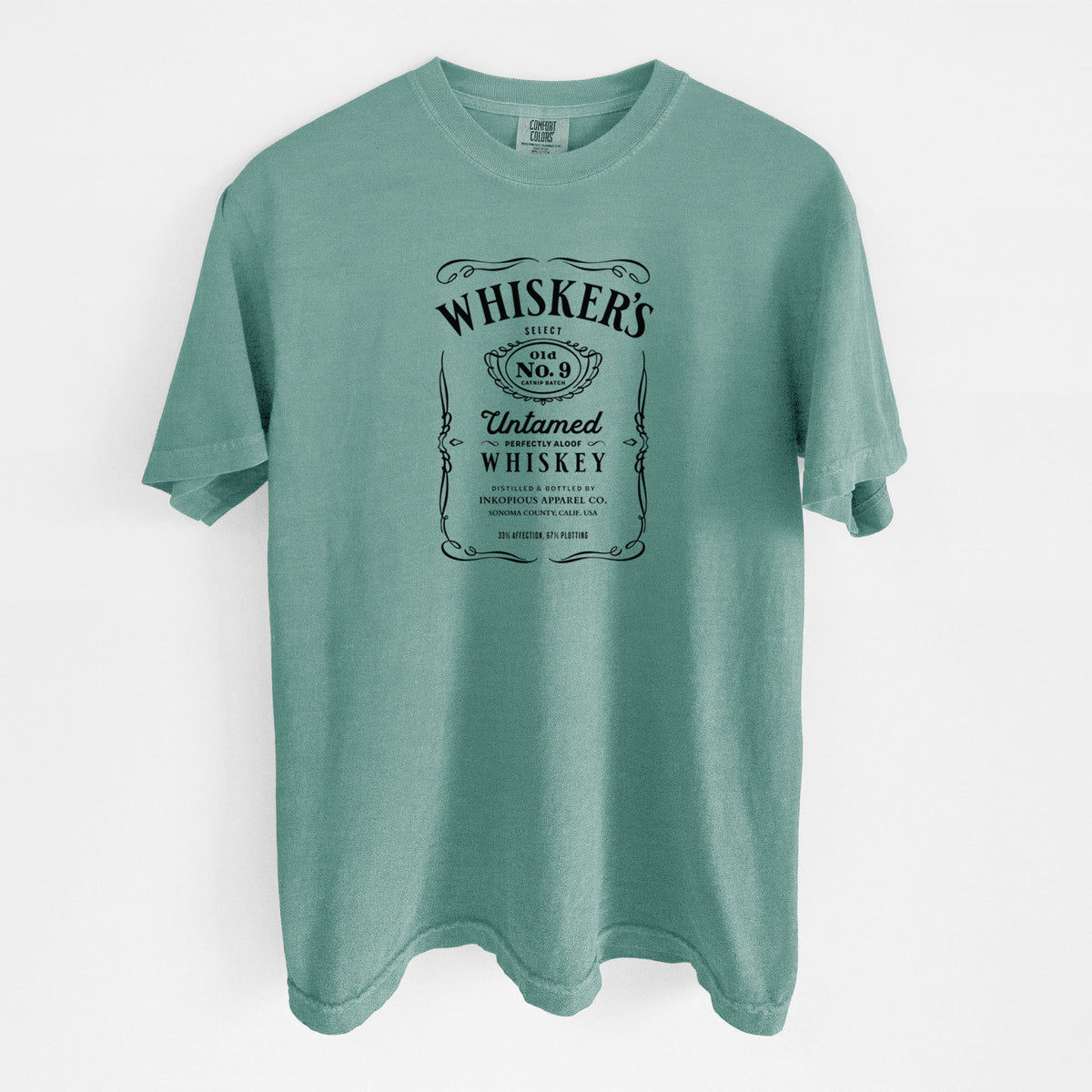 Whisker’s No. 9 – Untamed Whiskey - Unisex Comfort Colors Garment-Dyed Heavyweight T-shirt in Reef Green