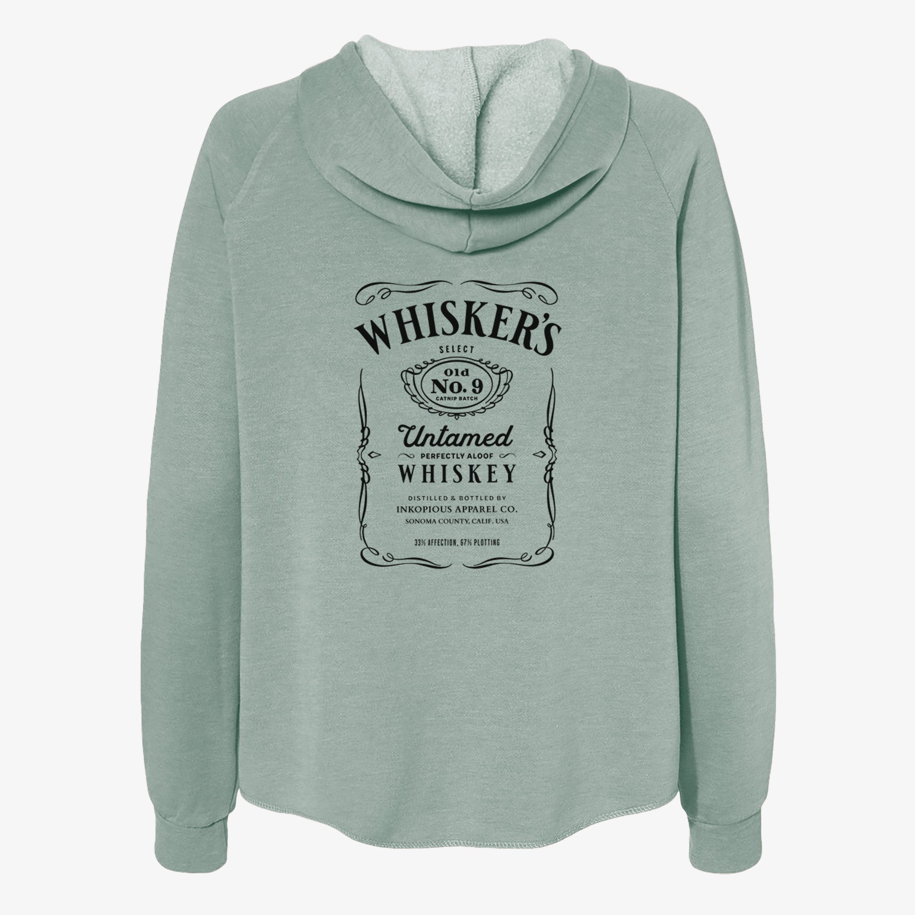 Whisker’s No. 9 – Untamed Whiskey - Women's Cali Wave Zip-Up Sweatshirt