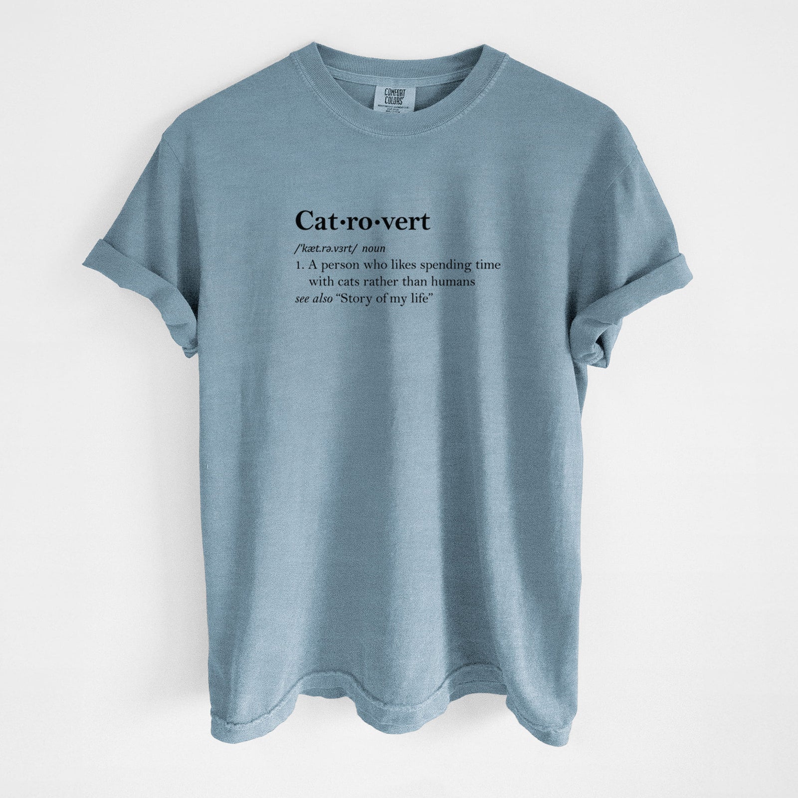 Catrovert Definition - Unisex Comfort Colors Garment-Dyed Heavyweight T-shirt in Steel Blue