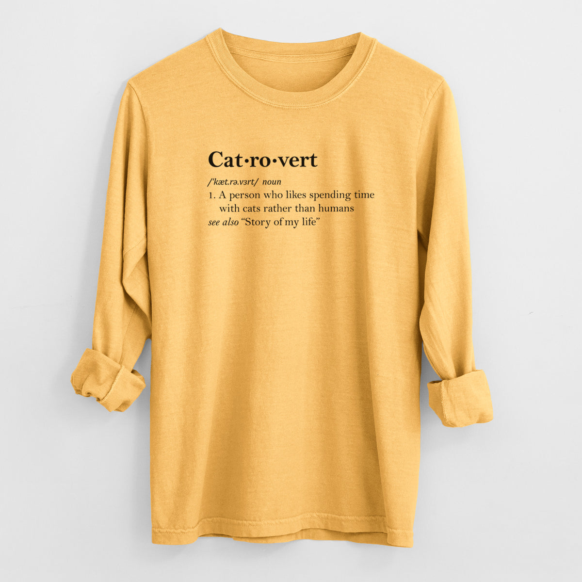 Catrovert Definition - Men's Heavyweight 100% Cotton Long Sleeve