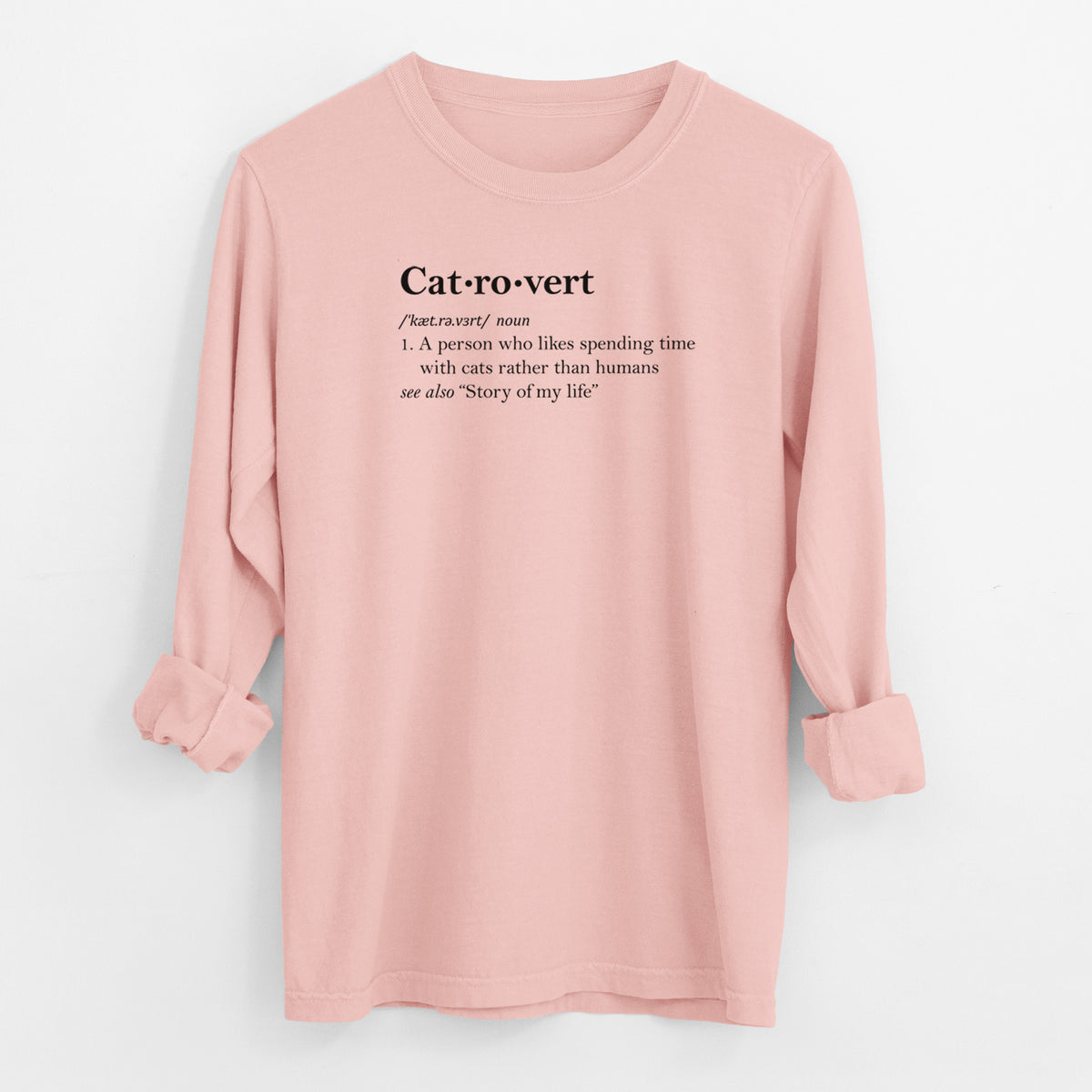 Catrovert Definition - Men's Heavyweight 100% Cotton Long Sleeve