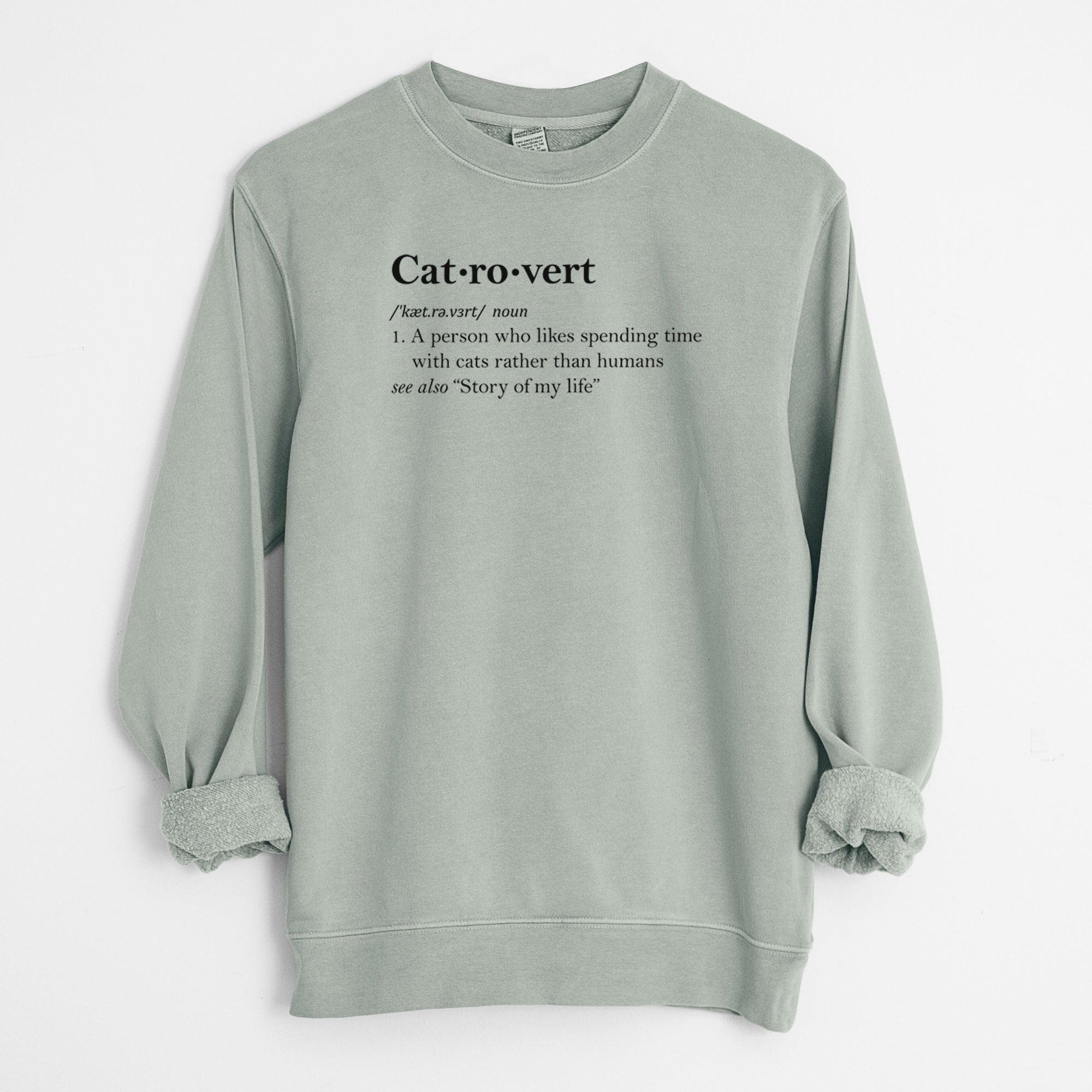 Catrovert Definition - Unisex Pigment Dyed Crew Sweatshirt