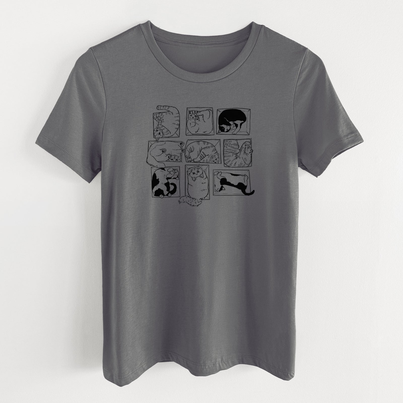 Cats in Boxes - Women's Lightweight Relaxed Fit 100% Cotton Crewneck