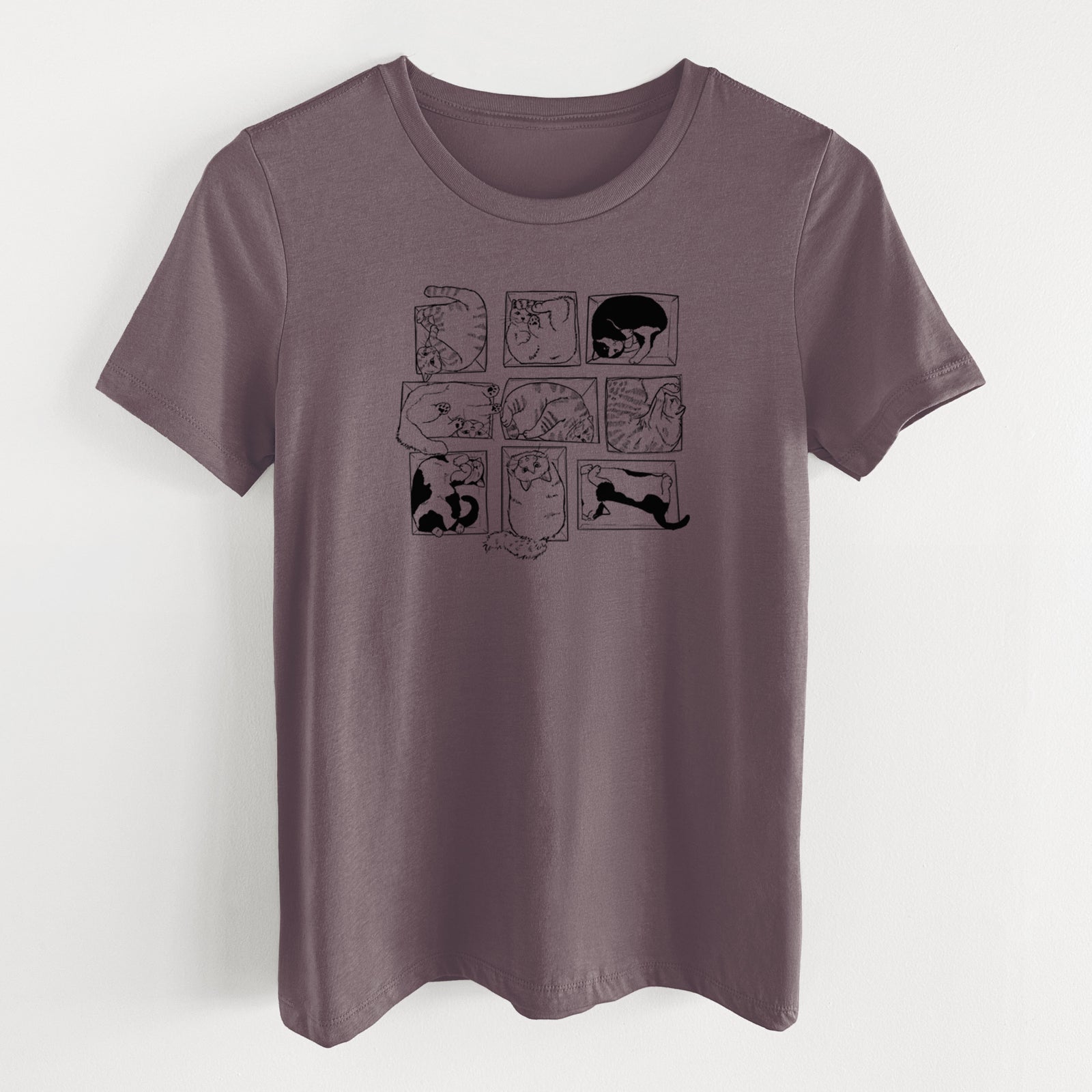Cats in Boxes - Women's Lightweight Relaxed Fit 100% Cotton Crewneck