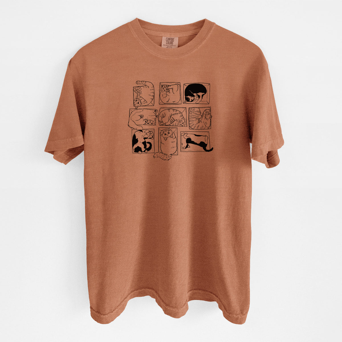 Cats in Boxes - Unisex Comfort Colors Garment-Dyed Heavyweight T-shirt in Yam
