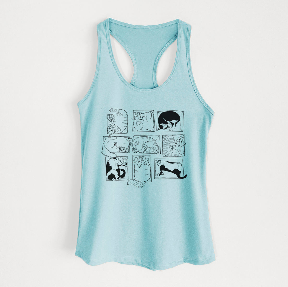 Cats in Boxes - Women's Racerback Tanktop
