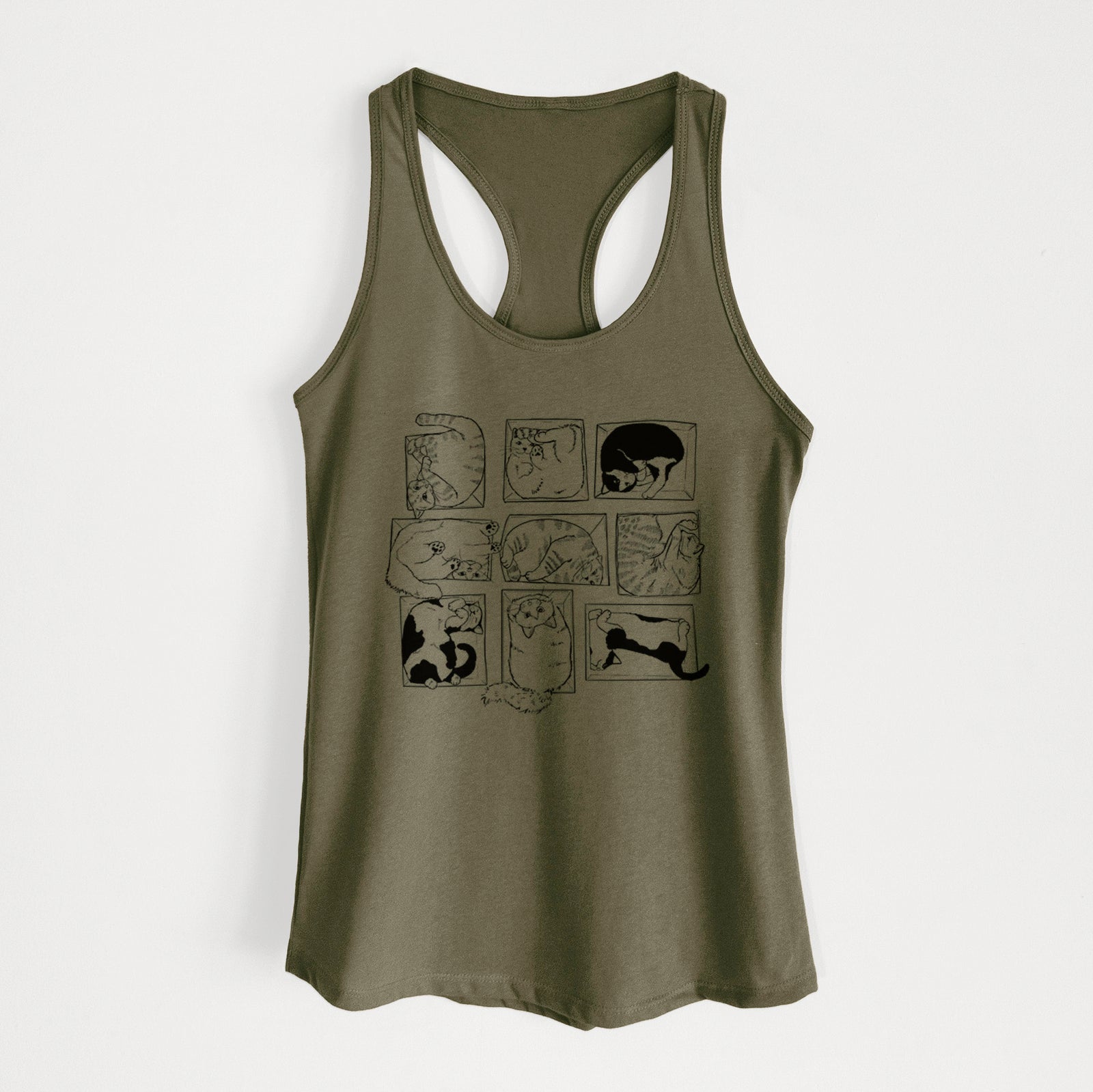 Cats in Boxes - Women's Racerback Tanktop