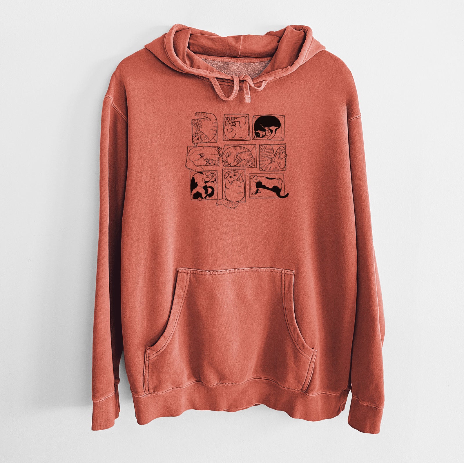 Cats in Boxes - Unisex Pigment Dyed Hoodie