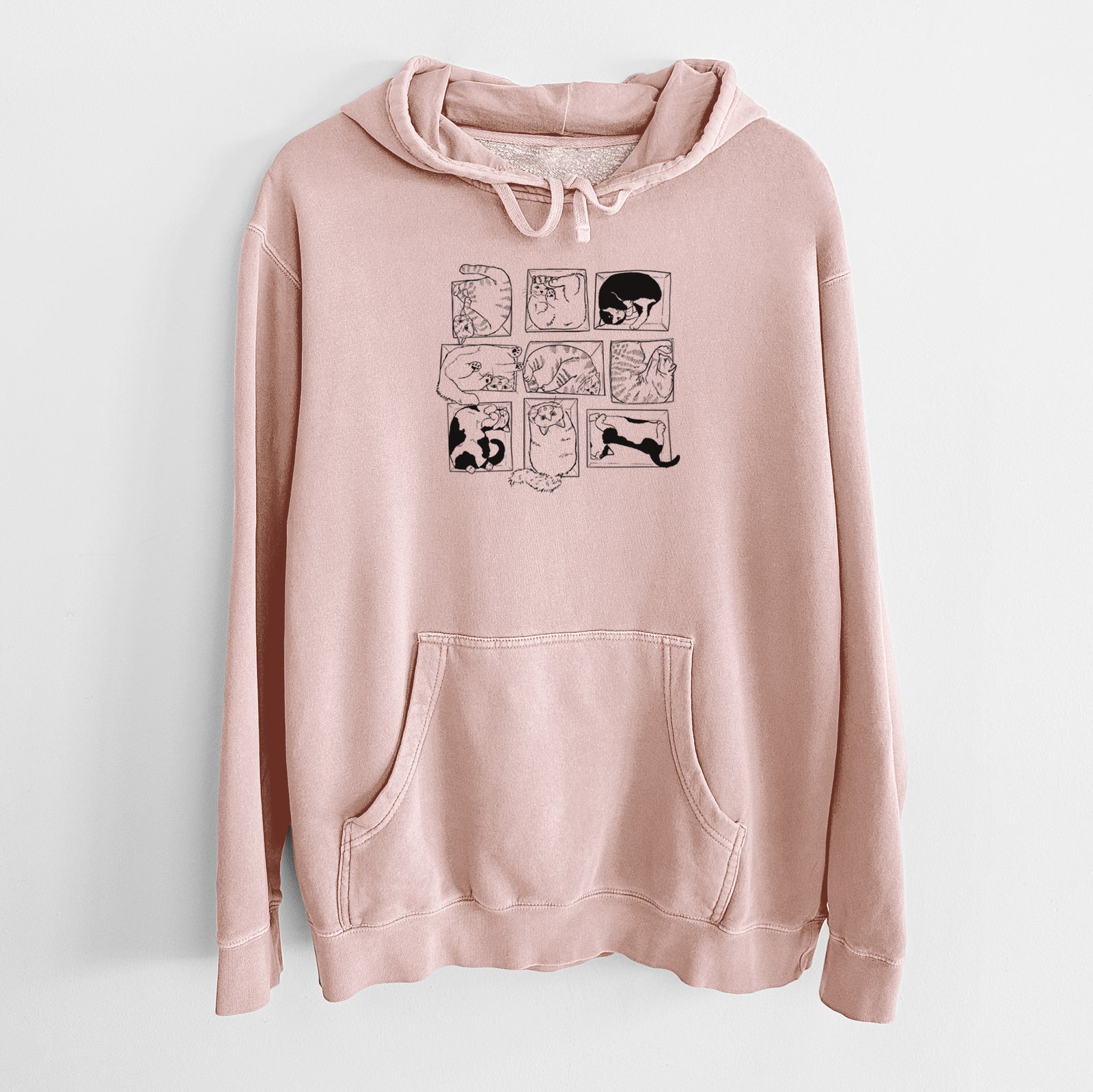 Cats in Boxes - Unisex Pigment Dyed Hoodie