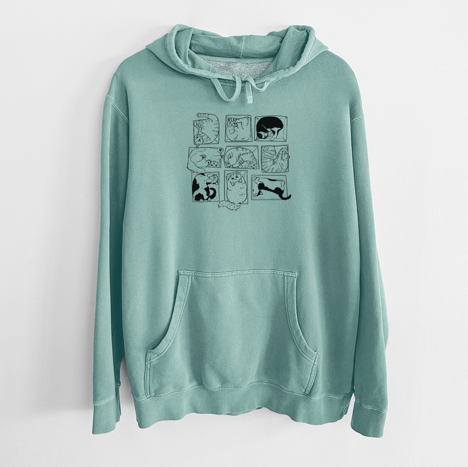 Cats in Boxes - Unisex Pigment Dyed Hoodie