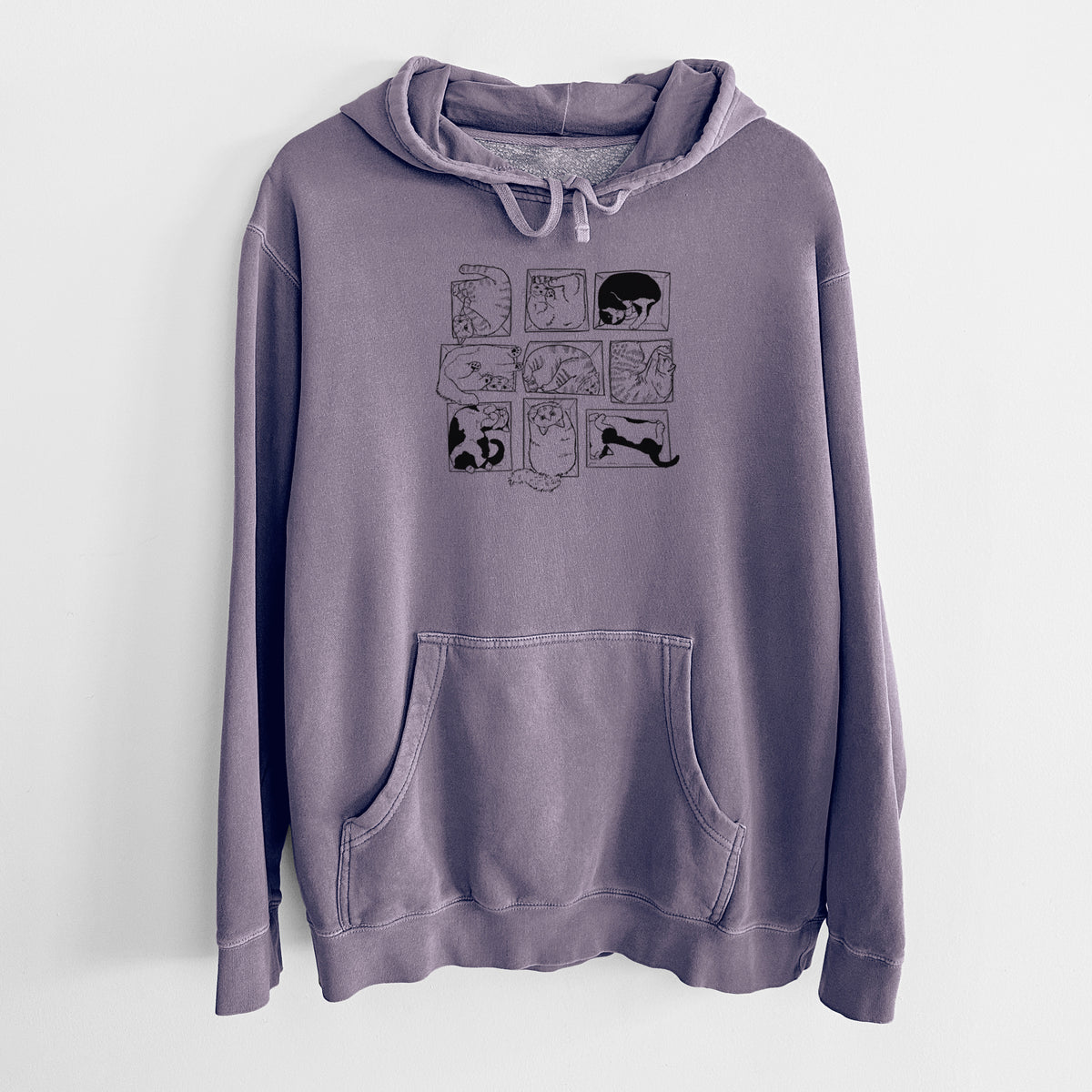 Cats in Boxes - Unisex Pigment Dyed Hoodie