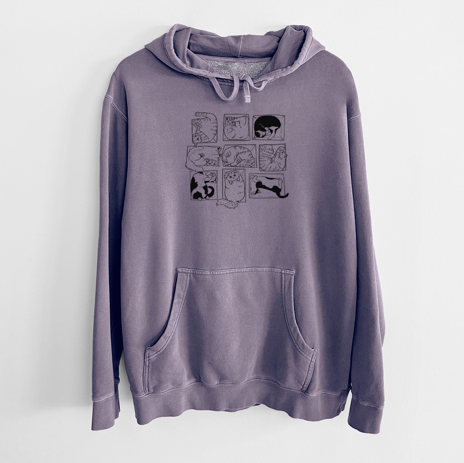 Cats in Boxes - Unisex Pigment Dyed Hoodie