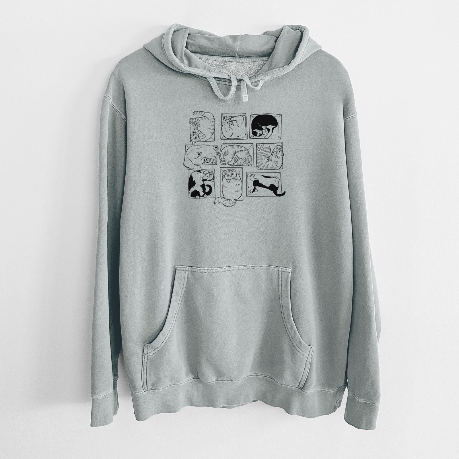 Cats in Boxes - Unisex Pigment Dyed Hoodie