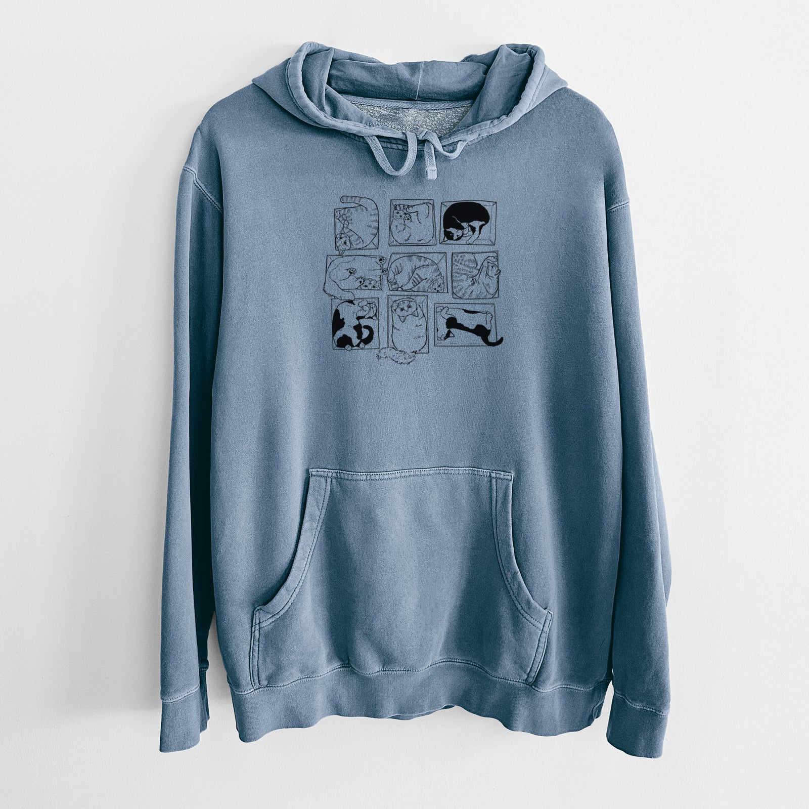 Cats in Boxes - Unisex Pigment Dyed Hoodie