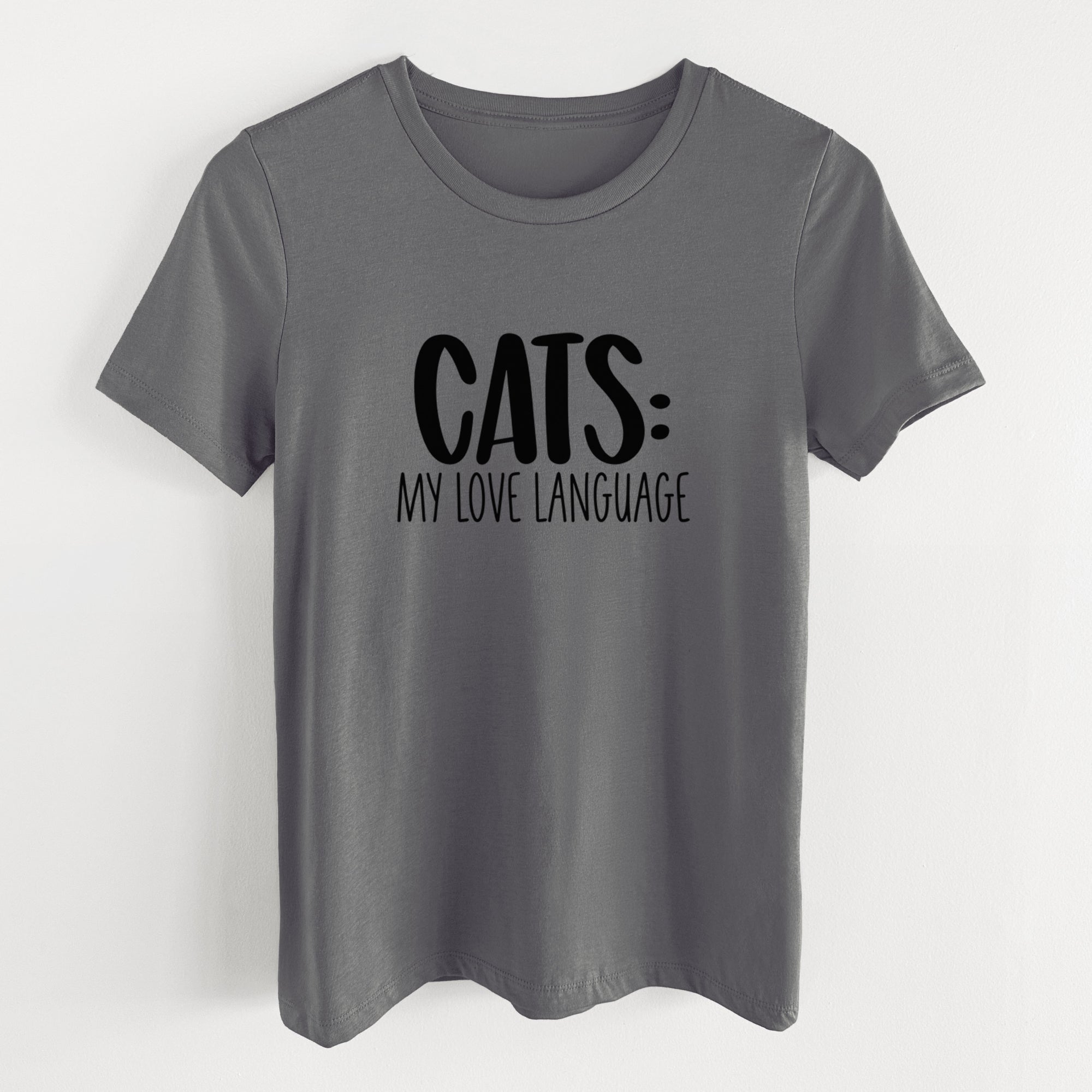 Cats: My Love Language - Women's Lightweight Relaxed Fit 100% Cotton Crewneck