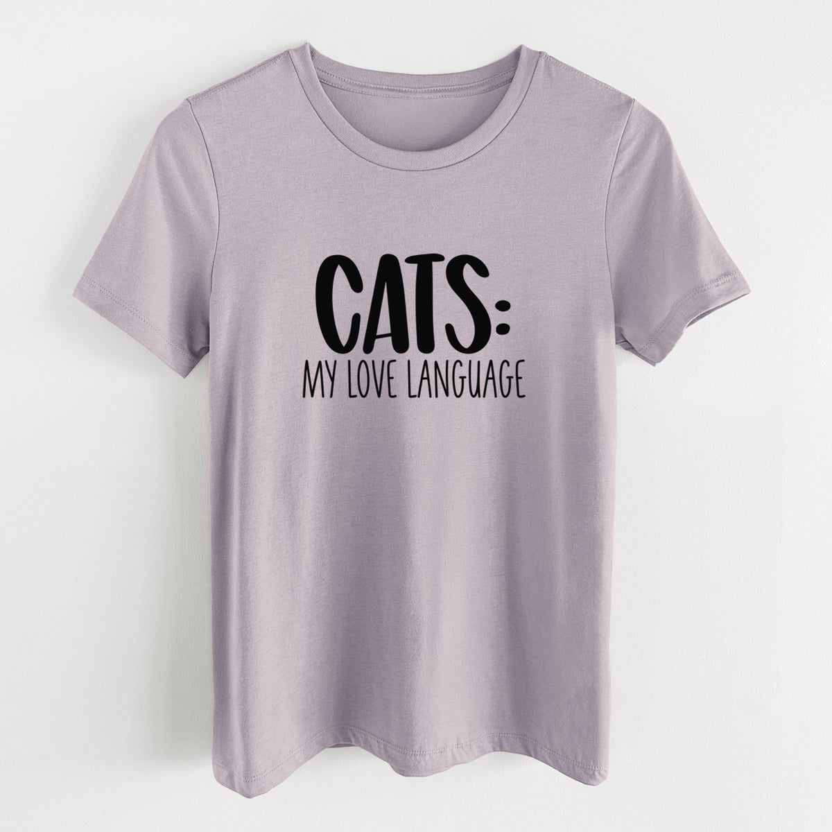 Cats: My Love Language - Women&#39;s Lightweight Relaxed Fit 100% Cotton Crewneck