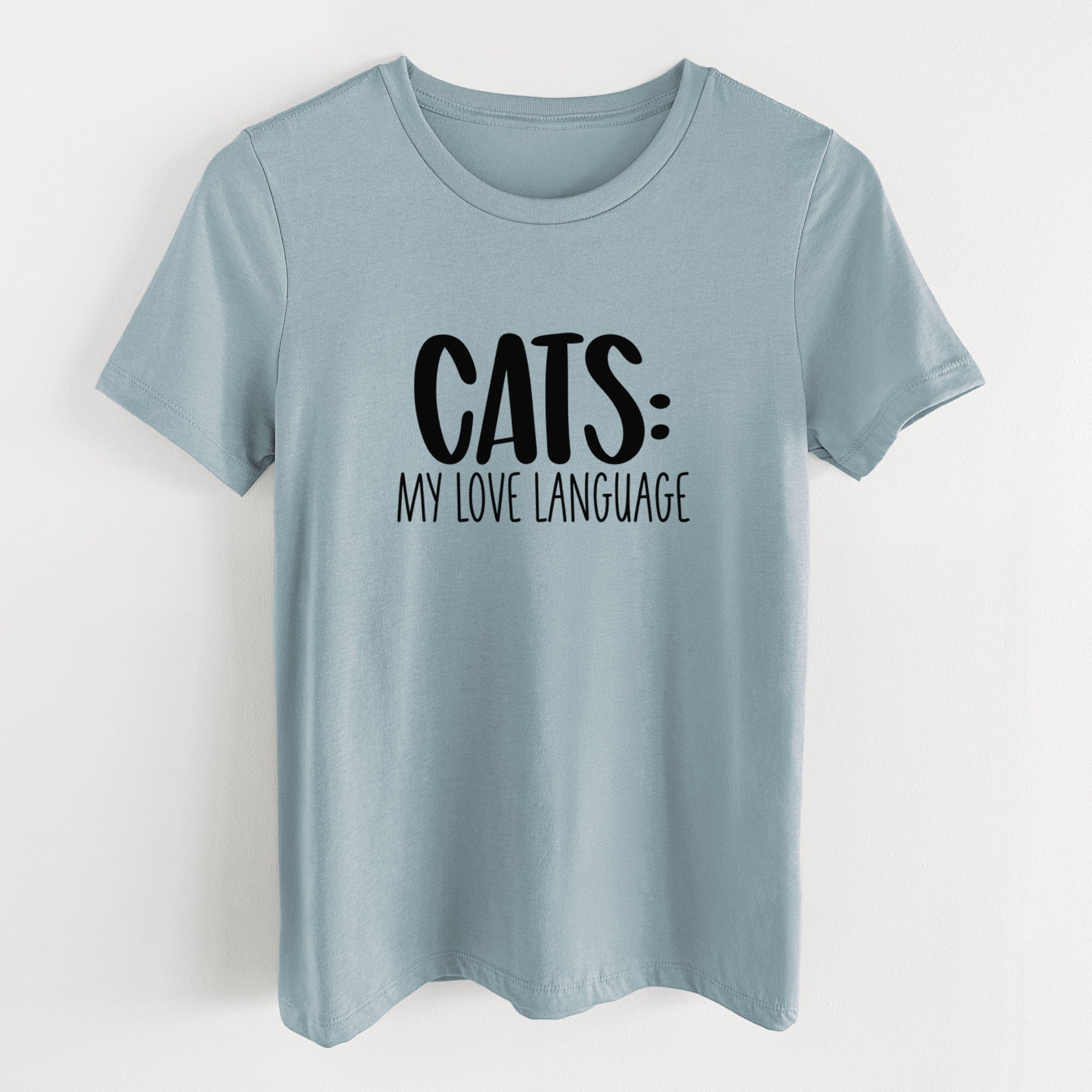Cats: My Love Language - Women's Lightweight Relaxed Fit 100% Cotton Crewneck