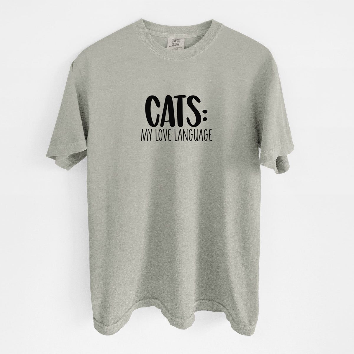 Cats: My Love Language - Unisex Comfort Colors Garment-Dyed Heavyweight T-shirt in Sandstone