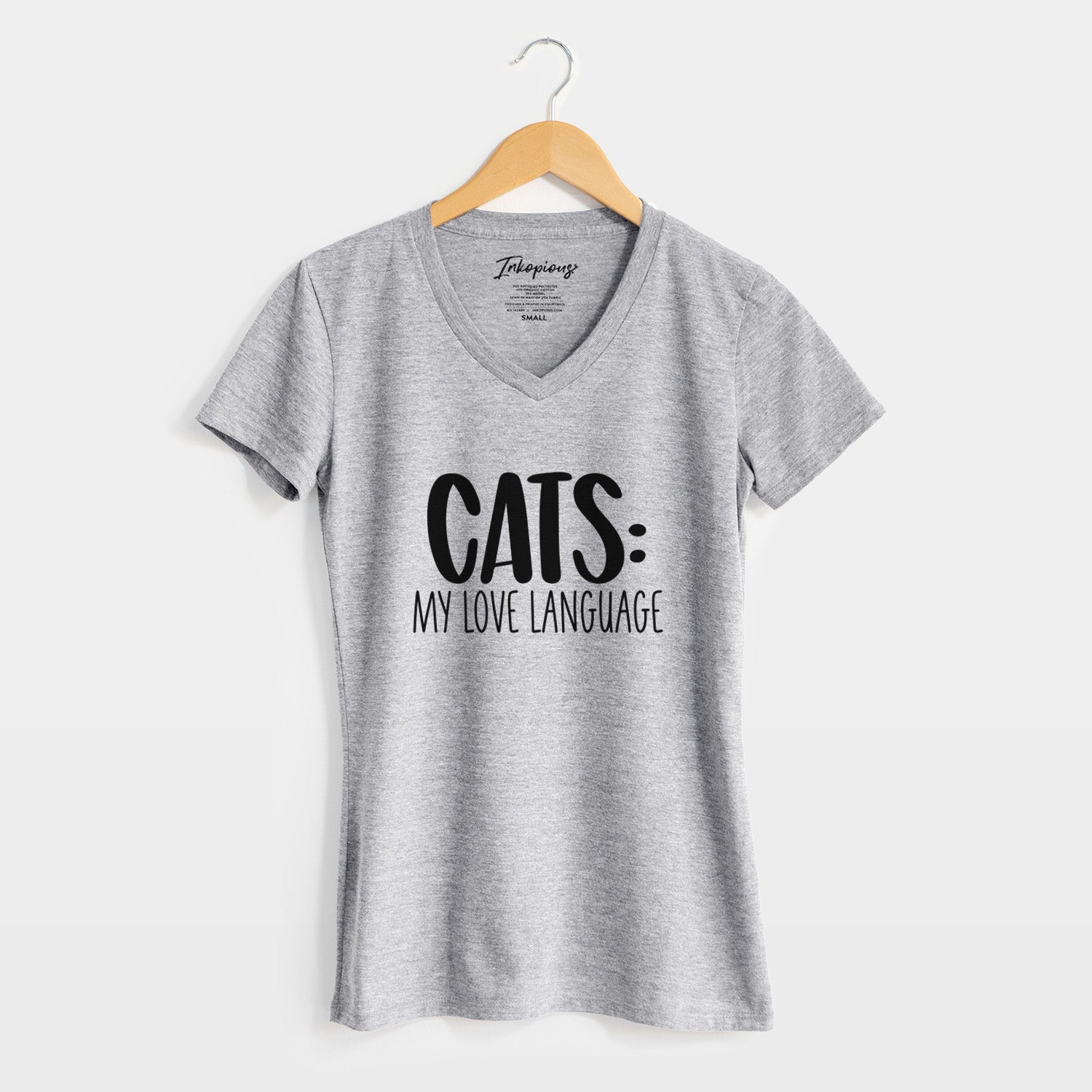 Cats: My Love Language - Women's Perfect V-neck Shirt