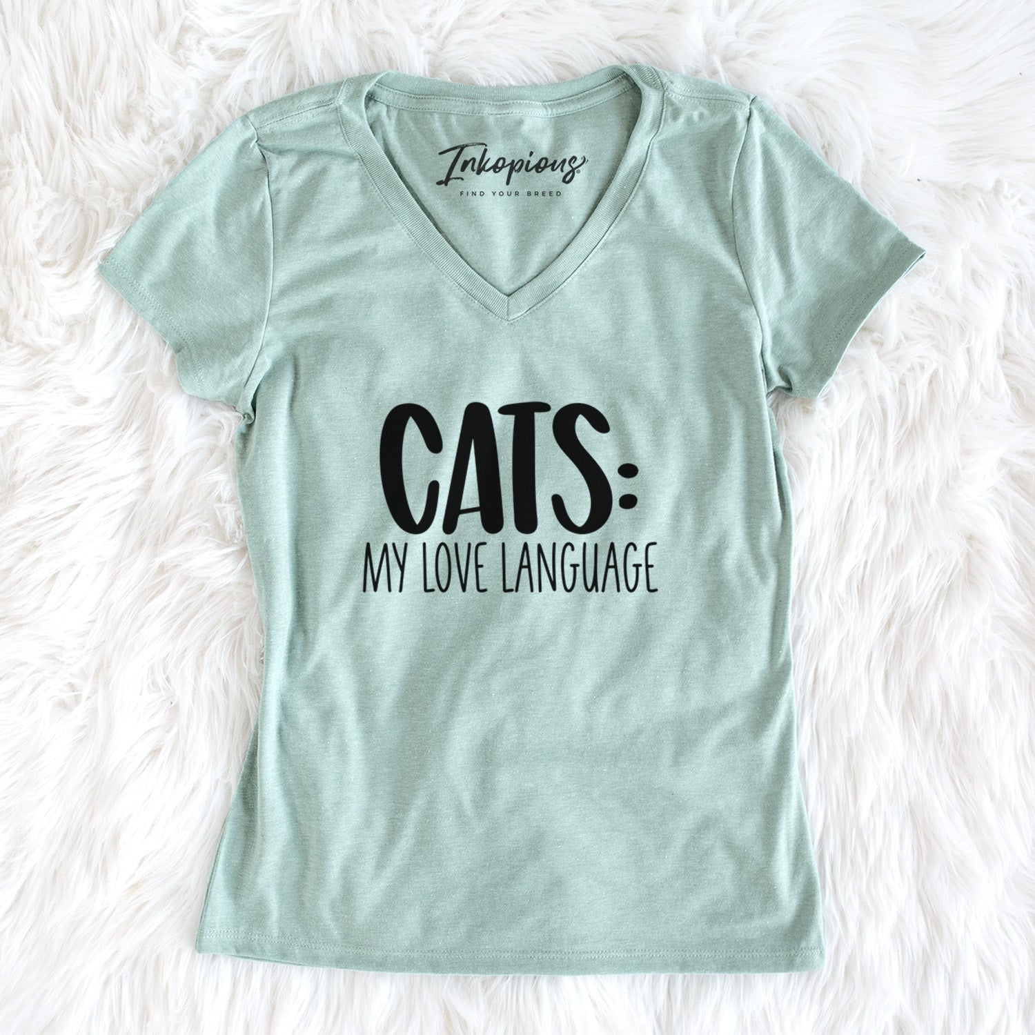 Cats: My Love Language - Women's Perfect V-neck Shirt