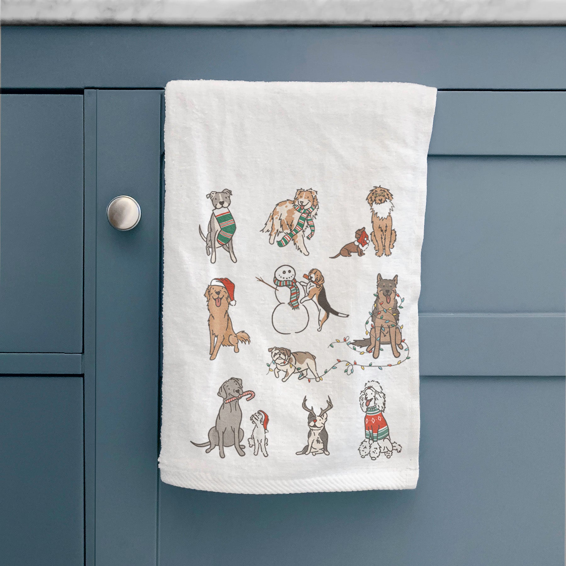 Christmas Pups Hand Towel