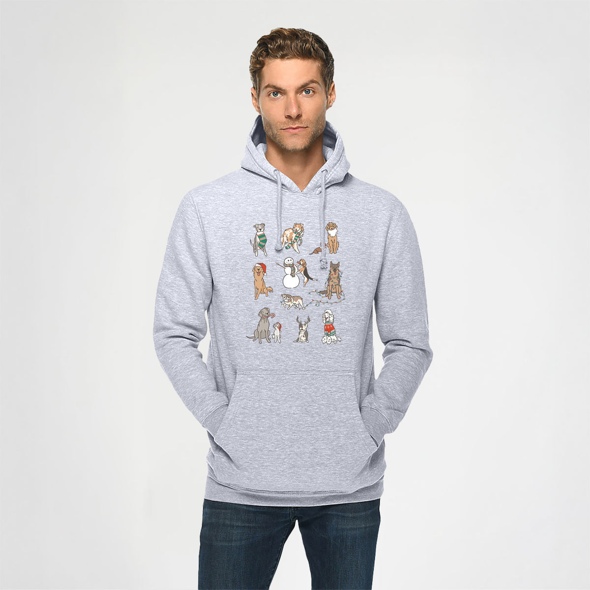 Christmas Pups - Heavyweight Fleece Hoodie