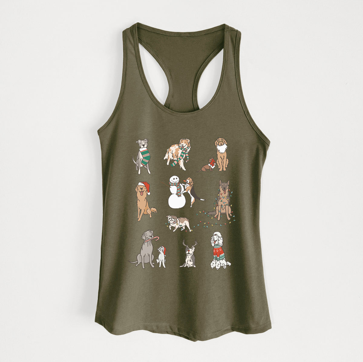 Christmas Pups - Women's Racerback Tanktop