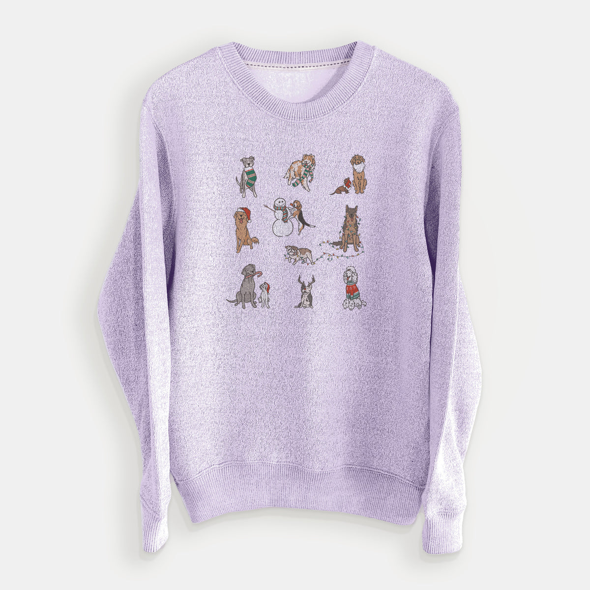 Christmas Pups - Knit Sweatshirt