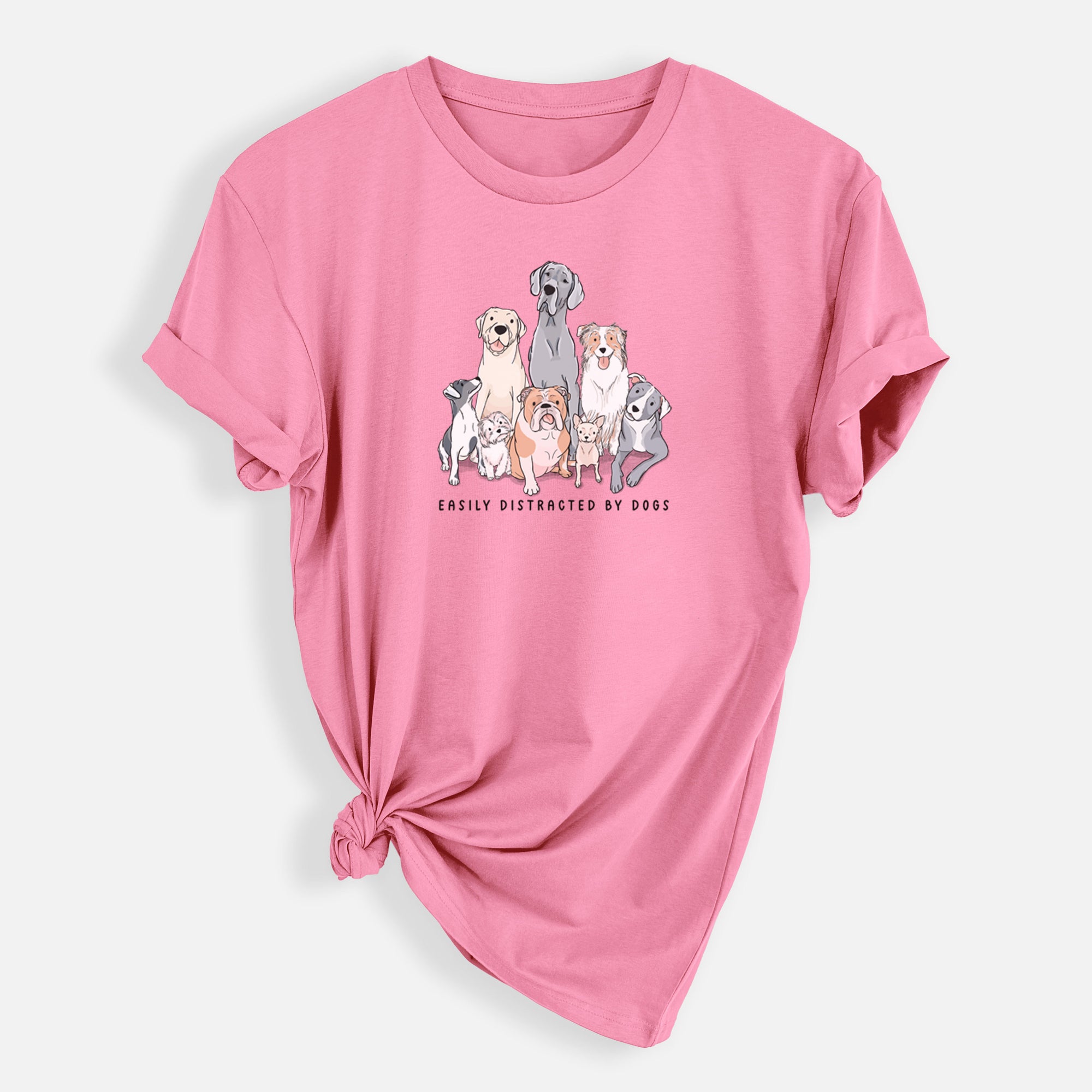 Vibrant Easily Distracted by Dogs - Mens Everyday Staple Tee