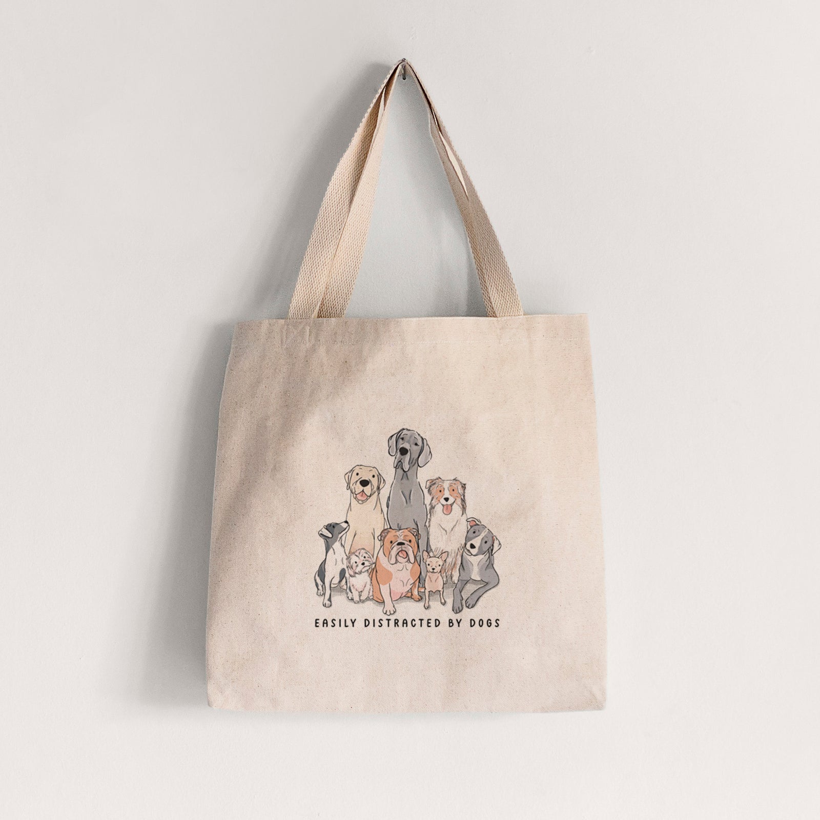 Vibrant Easily Distracted by Dogs - Tote Bag