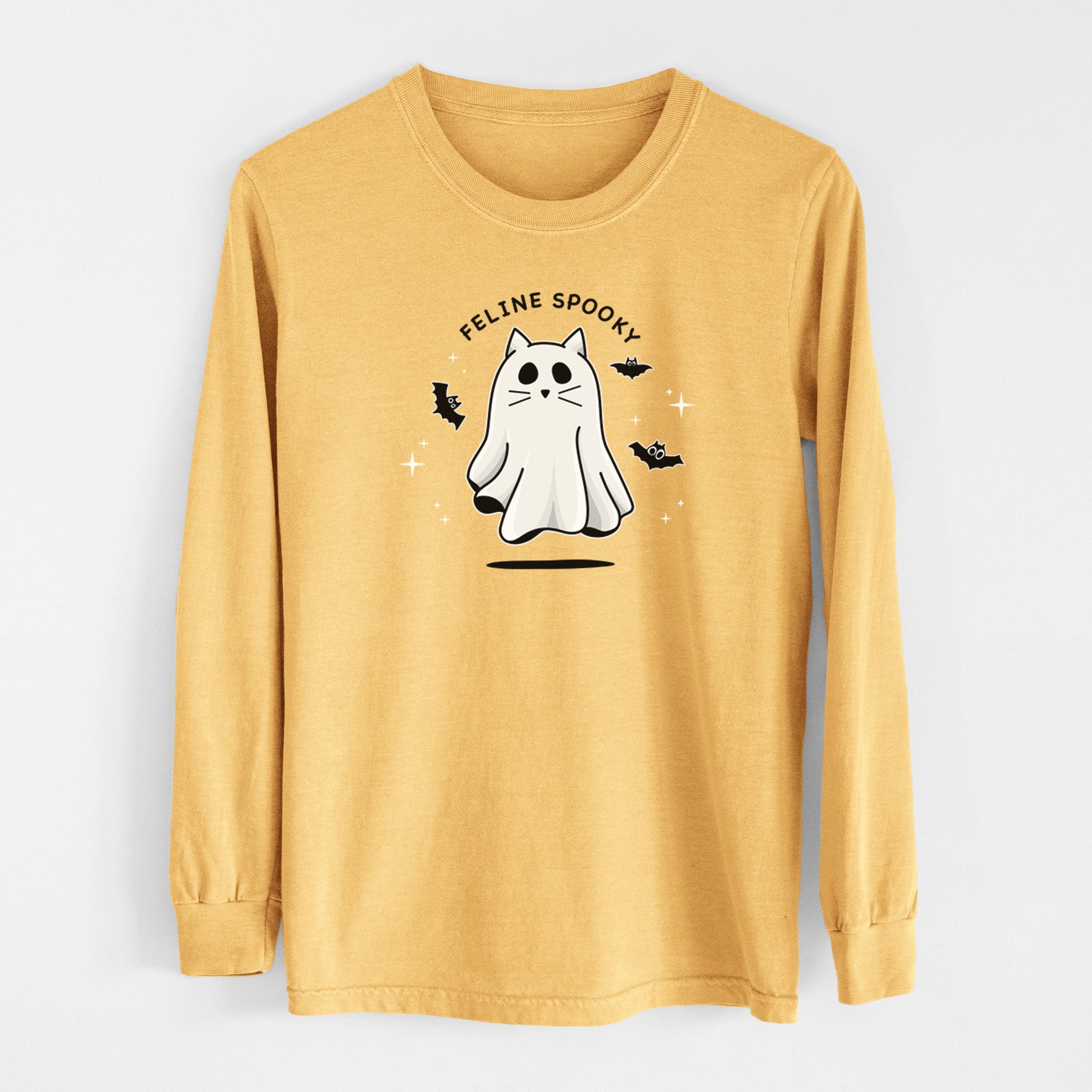 Vibrant Feline Spooky - Heavyweight 100% Cotton Long Sleeve