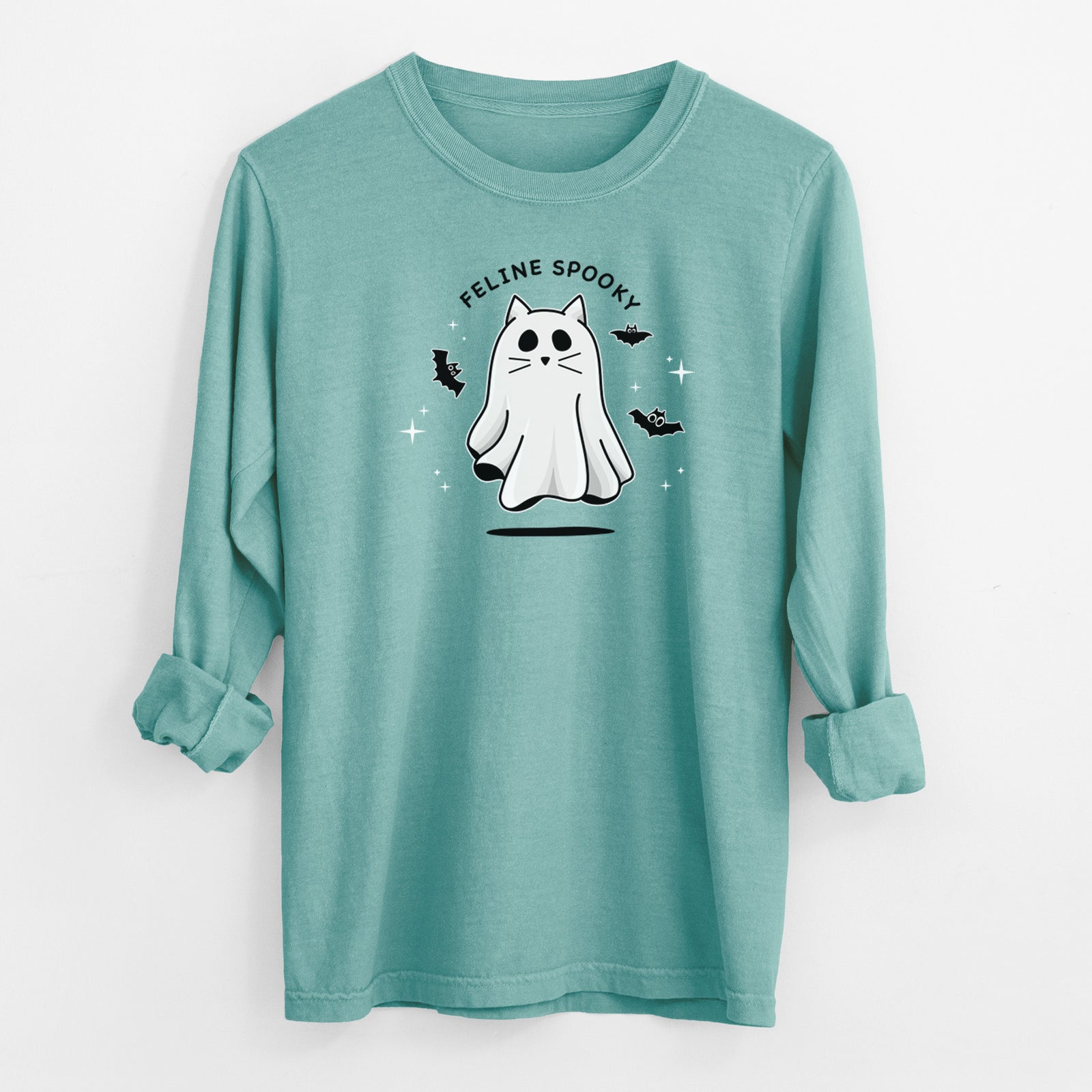 Vibrant Feline Spooky - Heavyweight 100% Cotton Long Sleeve