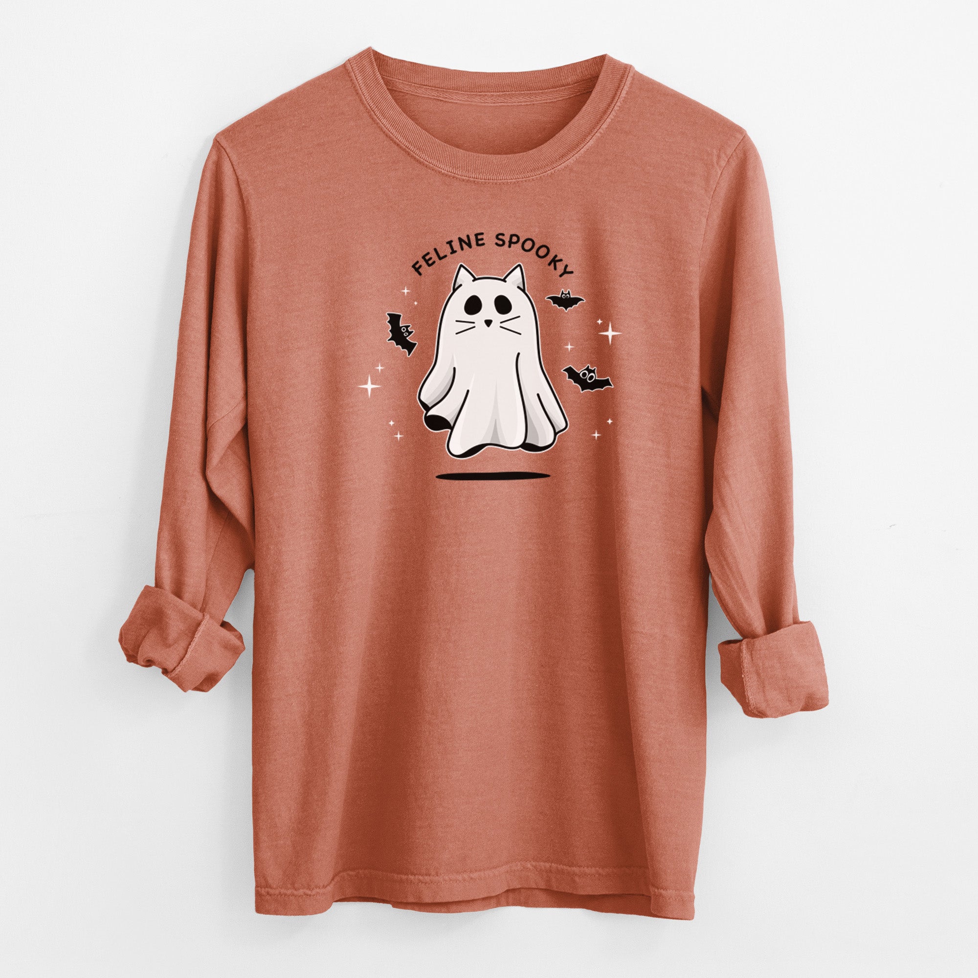 Vibrant Feline Spooky - Heavyweight 100% Cotton Long Sleeve