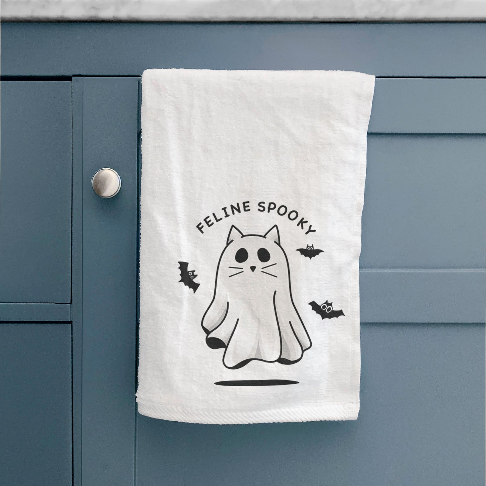 Vibrant Feline Spooky Hand Towel