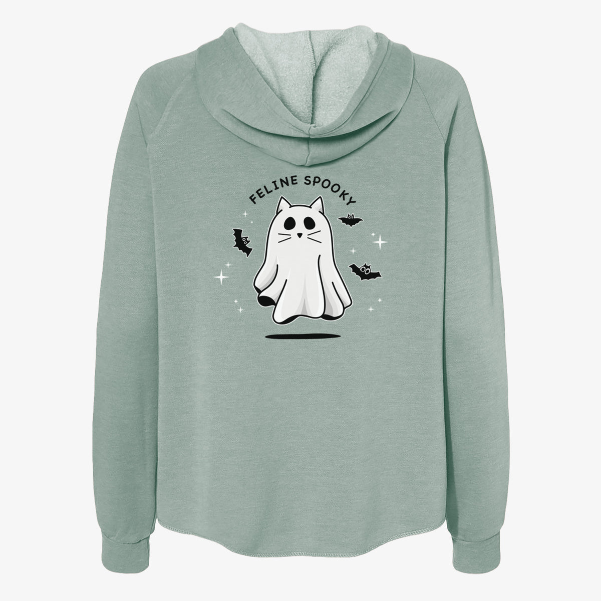 Vibrant Feline Spooky - Women's Cali Wave Zip-Up Sweatshirt