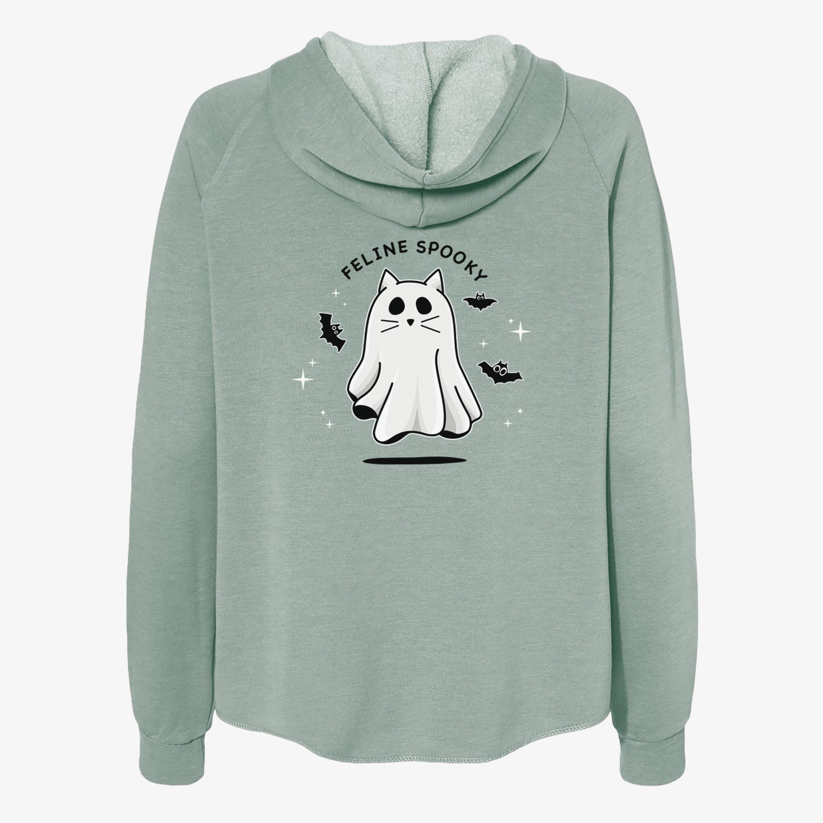 Vibrant Feline Spooky - Women's Cali Wave Zip-Up Sweatshirt